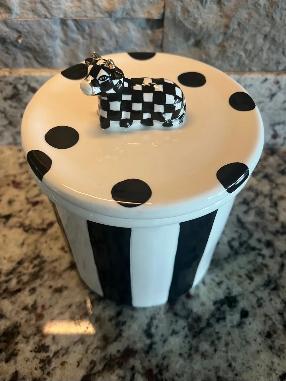 Mackenzie-Childs Cow Creamery Canister - Medium one Only.  Like New.